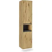 Vicco Viola Hoge kast – 38 x 170 cm met 2 deuren Artisanaal/grijs