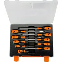 Bahco Schroevendraaierset | rubber greep | gleuf | Phillips | Robertson - 10-delig - 605-10-PC-AU