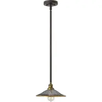HINKLEY Hanglamp Rigby, dimbaar, brons / oud-messing, Woon-/ Eetkamer, metaal, Industrieel design, hanglamp