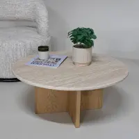 Giga Meubel Salontafel Faria Marmer Rond 80cm