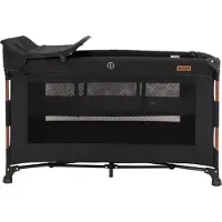 Novi Baby Campingbed Nora Luxe Walnut/Brilliant Black
