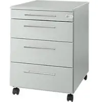 Schäfer Shop Verrijdbaar ladeblok Start Off 1233 - 4 laden - B 432 x D 580 x D 580 x H 595 mm – lichtgrjs – ons merk