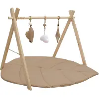 MorDesign Babygym en Speelkleed Leaf Wood Cappuccino