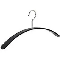 Weber Kleiderbügel Kleerhanger - acryl - L 450 mm - zwart - 4 stuks
