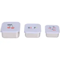 Lassig Snackbox Happy Fruits Cherry 3-delig