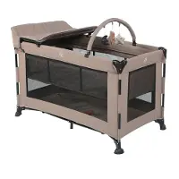 Titaniumbaby Campingbed SOLID Emma Lush Taupe inclusief Verschoontafel|Speelboog|Klamboe & bodemverhoger
