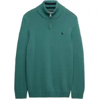 Superdry Katoenen Trui Met Halve Rits Green Grootte: S