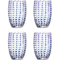 Bloomingville Brinley glazen blauw set van 4 stuks - 82072202