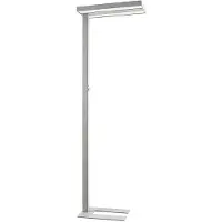 Arcchio Vloerlamp Logan Pro, dimbaar, alu / grijs / zink, Werkkamer / Kantoor, Aluminium, Modern