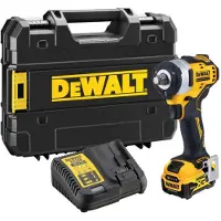 DeWalt Schokmoersleutel 1/2” 339 Nm, 12V DCF901P1T-QW, met koffer en 1 batterij van 5,0 Ah