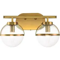 Elstead Lighting LED Badkamerarmatuur Hollis | 2X E14 Max 40W | IP44 | Heritage Brass