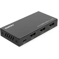 Roline 2 poorten HDMI-splitter Ultra HD-geschikt 7680 x 4320 Pixel Zwart