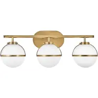 HINKLEY LED Badkamerarmatuur Hollis | 3X E14 Max 40W | IP44 | Heritage Brass