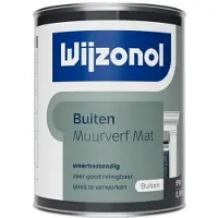 Wijzonol Muurverf Voor Buiten Mat 1 LTR - Donkere Kleur|1