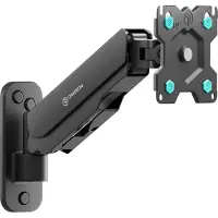 ONKRON Monitor Muurbeugel voor 13-34 inch schermen tot 8 kg, TV-beugel in hoogte verstelbaar met gasveerarm, VESA 75x75-100x100, Verstelbare PC Monitor Muurbeugel Zwart G120-B