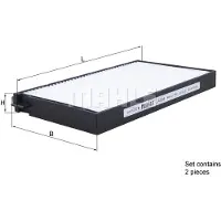 MAHLE ORIGINAL LA 634/S Interieurfilter