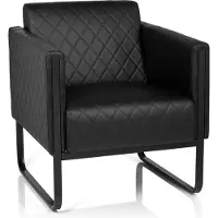 Hjh OFFICE ARUBA BLACK | 1-Zits - Lounge bank / sofa Zwart