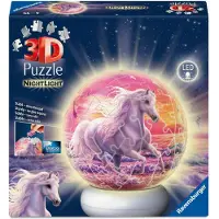 Ravensburger NightLight 3D Puzzel - Horses on the Beach (73 stukjes)