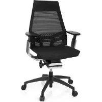 Hjh OFFICE GENIDIA SMART BLACK CM net - Professionele bureaustoel Zwart / Chroom