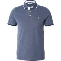 Jack & Jones Shirt 'JJEPAULOS' marine / blauw gemêleerd / wit