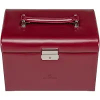 Windrose Sieraden-bewaring 'Merino' donkerrood