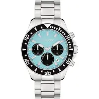 s.Oliver Analoog horloge 'Modern & Zeitlos' lichtblauw / zwart / zilver