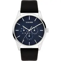 s.Oliver Analoog horloge zwart / zilver