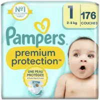 Pampers Premium Protection - Maat 1 - 176 Luiers (2-5KG) - Voordeelverpakking