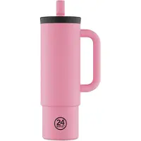 24Bottles Drinkfles 'Straw' pink