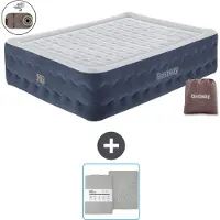 OEM luchtbed - 2-Persoons - 152 x 203 x 51 cm - Blauw - Inclusief pomp en Hoeslaken