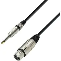 Adam hall K3MFP0100 audio kabel 1 m 6.35mm XLR Zwart