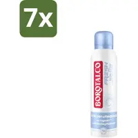 Borotalco 7 x – Deodorant Spray – Fresh Non-Stop – 150 ml - Frisheid - Zweetbestendig - Menthol - Koel Gevoel - Deodorant Spray