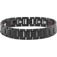 Lucleon Zwarte Titanium Armband met 4 Elementen