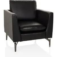Hjh OFFICE Loungestoel / eenzitsbank BAVERO PU zwart