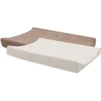 Jollein Aankleedkussenhoes Badstof Milky Coffee/Ivory 2st
