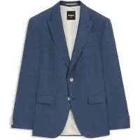 BOSS ONE Slim-fit colbert van wol, zijde en linnen Maat 102