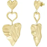 Yehwang sweetheart oorbellen - earrings with heats - hart - love oorbel - stekers - stainless steel - waterproof - cadeau tip moeder dochter