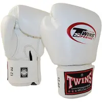 Twins special Bokshandschoenen BGVL 3 Wit | Premium Thais Leer - 8 OZ