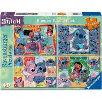 Ravensburger Disney Stitch Bumper Pack 4x100 Stuk Puzzel voor Kinderen - Elke Stuk is Uniek