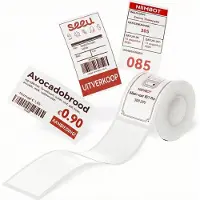 Niimbot labelprinterrol voor B21 Pro 300DPI - 38x70mm - 1 rol met 115 Labels - wit