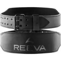 Reeva Leren Fitness Riem Zwart - S