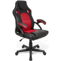 LifeGoods Gamestoel - Verstelbaar - Gaming stoel - Kunstleer - Rood/Zwart