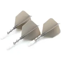 Cuesoul - ROST T19 Integrated Dart Flights - Big Wing - Grey White