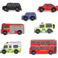Le Toy Van London Auto-set, 3 auto's, Hout, Meerkleurig
