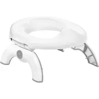 Oxo Tot 2 in 1 - Plaspotje en WC verkleiner - Reis wc verkleiner - Plaspotje voor onderweg - Potjes - Potje peuter - Wc verkleiner - Wit/Grijs