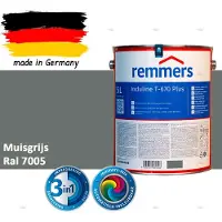 Remmers Induline T-670 PLUS Dekkende Houtbeits buiten – RAL 7005 Muisgrijs – 5 L – Opvolger GW 310 Dekkend