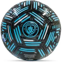 Manchester City Voetbal - Maat 5 - Zwart - Blauw - 100% PVC - Officiële Fanmerchandise