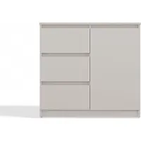 Top E Shop KASZMIR 1D3S - Dressoir - 3 lades - 1 deur - Greeploos design