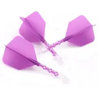 Cuesoul - ROST T19 Integrated Dart Flights - Big Wing - Purple Clear