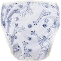 HappyBear | Zwemluier - Blue Giraffe | 0-3 jaar | Wasbaar | Licht en compact - handig voor op reis | Goede pasvorm door elastische sluiting